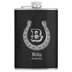 Cowboy Horse Shoe Personlig Monogram-kolv Fickplunta