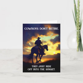 Cowboy, Horse & Sunset Pension Inbjudan