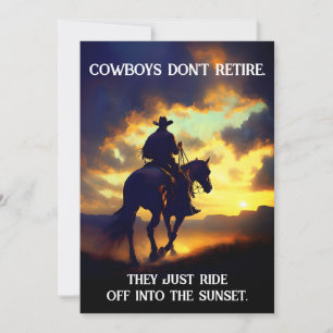 Cowboy, Horse & Sunset Pension Inbjudningar