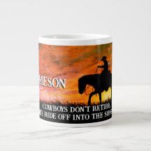 Cowboy, Horse & Sunset Pension