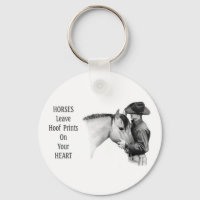 Cowboy: Horses: Hoof Prints: Pencil Teckning