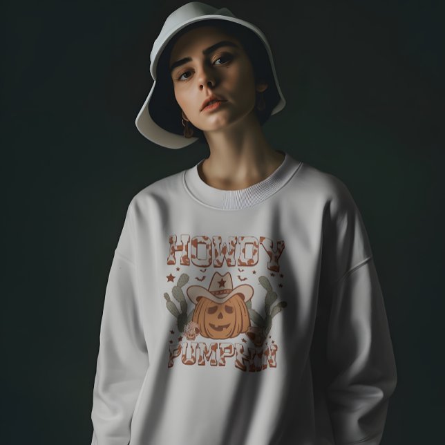 Cowboy "Howdy Pumpkin" Cute Halloween Western T Shirt (Skapare uppladdad)