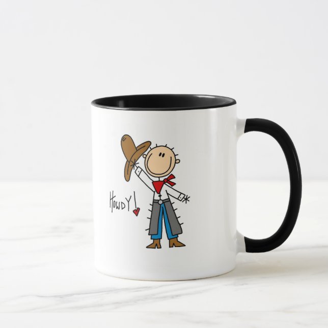 Cowboy Howdy T-shirts och presenter Mugg (Höger)