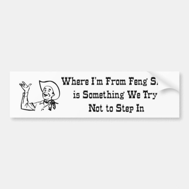 Cowboy Humor Bumper Sticker Bildekal (Framsidan)