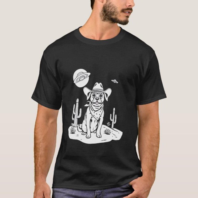 Cowboy Hund T Shirt (Framsida)
