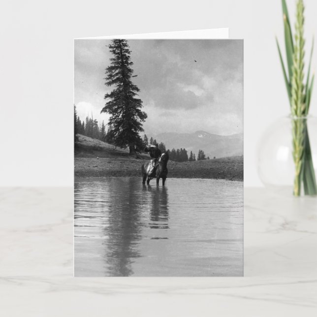 Cowboy i ett damm kort (Framsida)