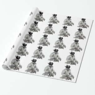Cowboy i sadel: Original ritar teckningen Presentpapper