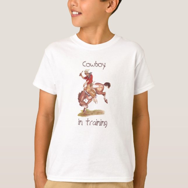 Cowboy i utbildning tee shirt (Framsida)