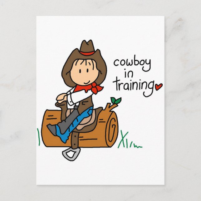 Cowboy in Training Tshirts and Gifts Vykort (Framsida)