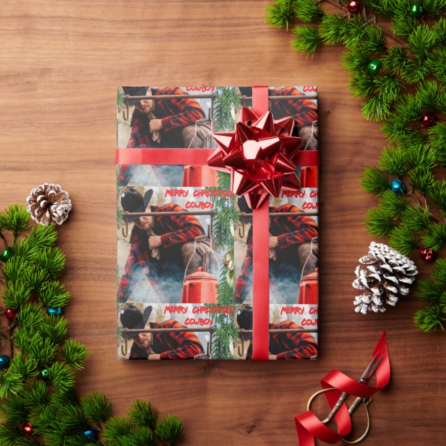 Cowboy-jul Presentpapper (Julgåva)