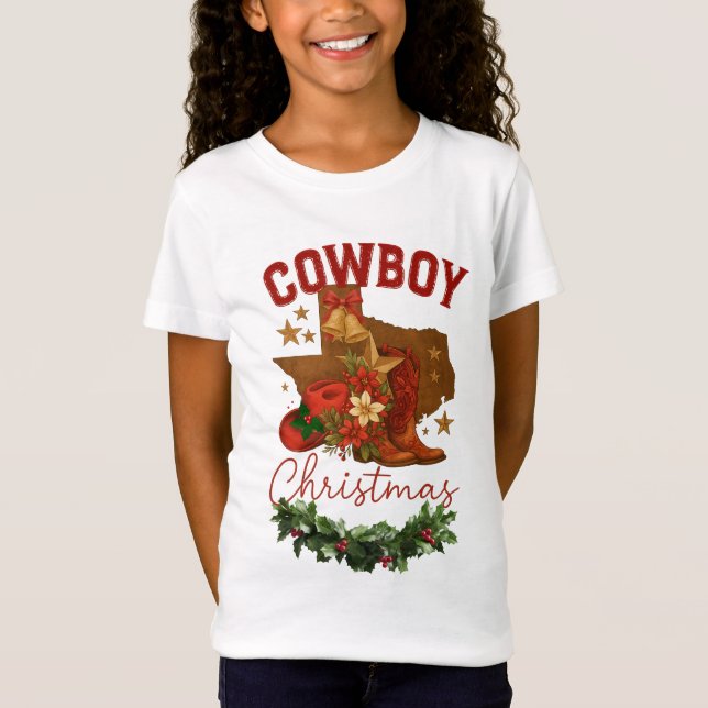 Cowboy jul t shirt (Framsida)