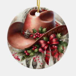 Cowboy Julgransprydnad Keramik