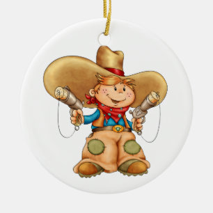 Cowboy Julgransprydnad Keramik