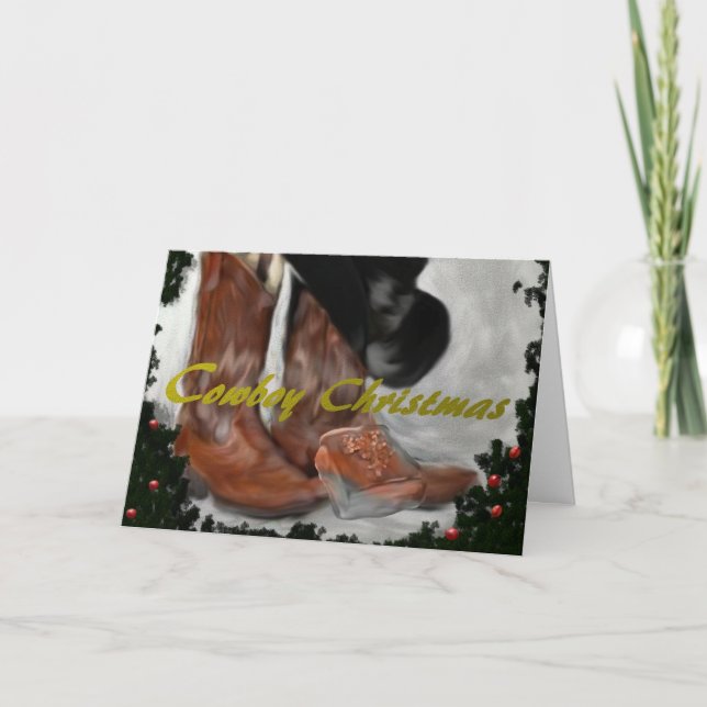 Cowboy-julkort Helgkort (Framsida)
