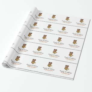 Cowboy Känga-Personifierad 16th födelsedag Presentpapper