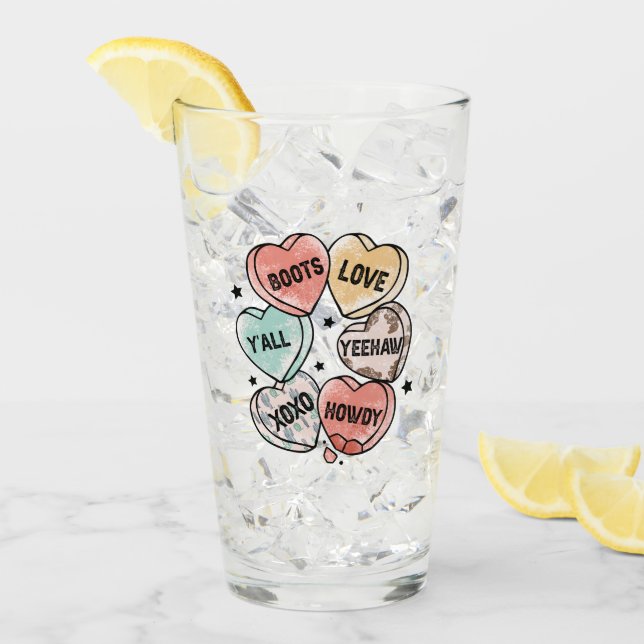 Cowboy Kärlek - Westerna Hearts Glaskopp (Framsida Ice)