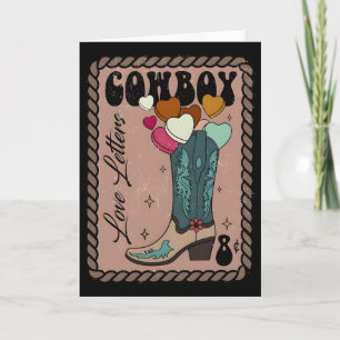 Cowboy Kärleksbrev, Retro Alla Hjärtans Dag, Howdy Kort