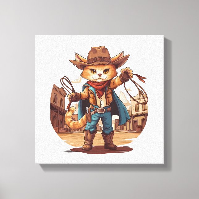 Cowboy Katt Canvastryck (Framsida)