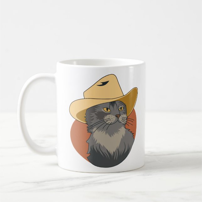 Cowboy Katt Kaffemugg (Vänster)