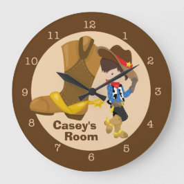 Cowboy Kids Room Stor Klocka