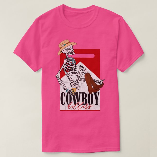 Cowboy Killers Funny CowboySkeleton Western South T Shirt (Design framsida)