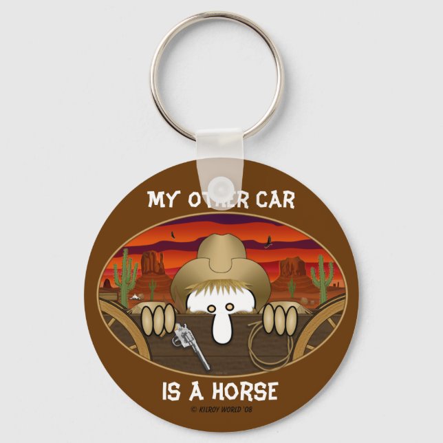 Cowboy Kilroy Keychain Nyckelring (Framsida)