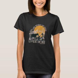 Cowboy Knäböjer Vid Kors Kristna Make Pappa Jes T Shirt
