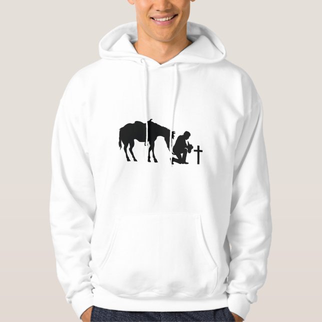 Cowboy Kneeling Hoodie (Framsida)
