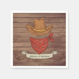 Cowboy Land Födelsedagsfest Pappersservett
