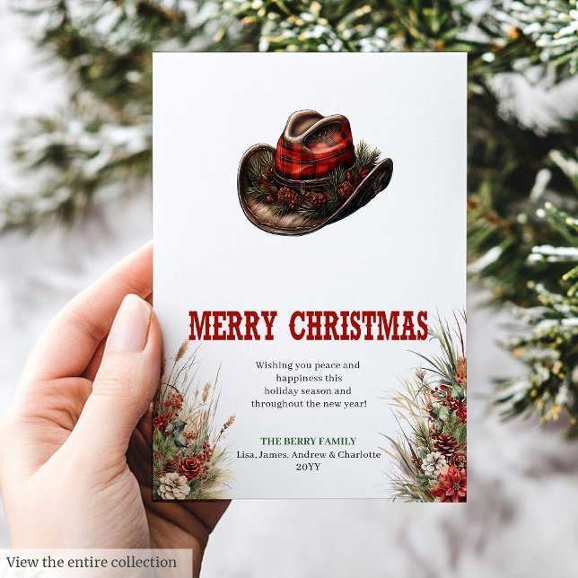 Cowboy land julkort design (Cowboy country Christmas greeting card design

)