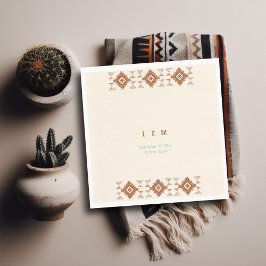 Cowboy Land Western Desert Terracotta Bröllop Pappersservett