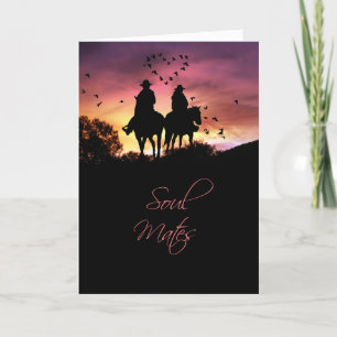 Cowboy Land Western Soul Mate I Kärlek You Kort