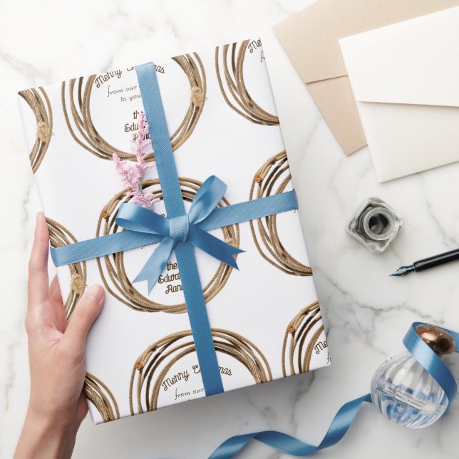 Cowboy Lariat God Jul Presentpapper (Gifting)