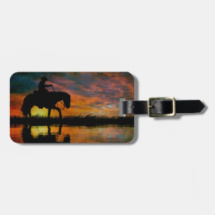 Cowboy Luggage Tag Bagagebricka
