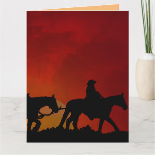 COWBOY LYCKLIG TRAILS BIG BIRTHDAY CARD KORT