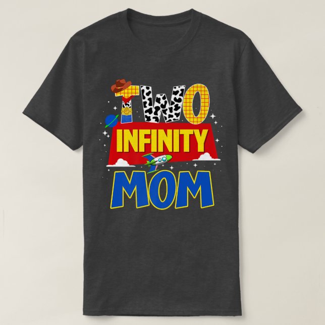 Cowboy Mamma 2 oändlighet och mer än födelsedagsed T Shirt (Design framsida)