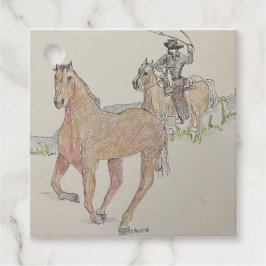 Cowboy Märkre Gåvor Etiketter