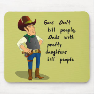 Cowboy med den nätt dottern Mousepad Musmatta