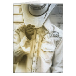 Cowboy med Hat och Westernt Westernt kort för Shir