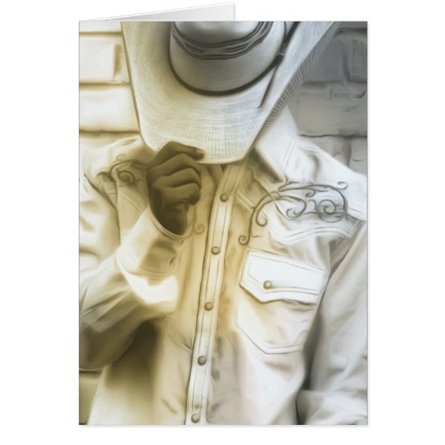 Cowboy med Hat och Westernt Westernt kort för Shir (Framsidan)