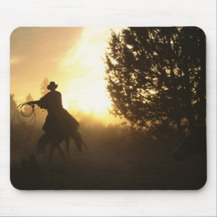 Cowboy med Lasso i Sunset Musmatta