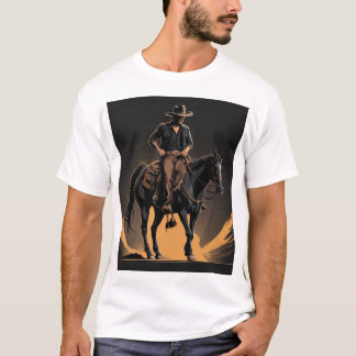 Cowboy med sin Horse T Shirt