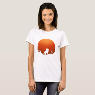 Cowboy med sunset liggande Vilda western T Shirt