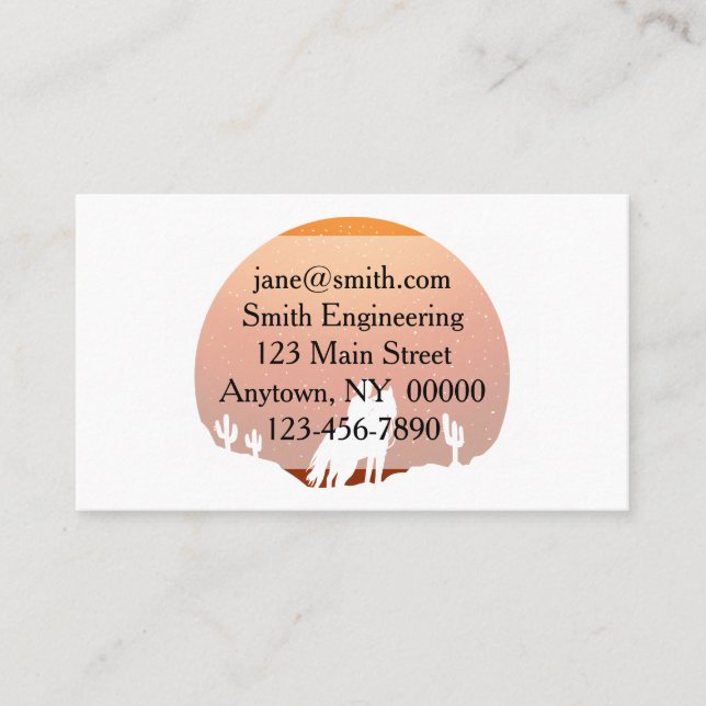 Cowboy med Vilda western sunset liggande Visitkort (Framsida)