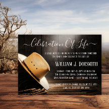 Cowboy Memorial-meddelande om begravning