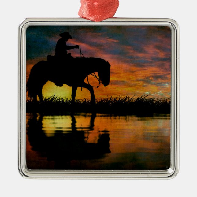 Cowboy Metall Ornament (Framsidan)