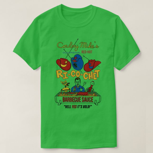 COWBOY MIKES BBQ SAUCE T SHIRT (Design framsida)