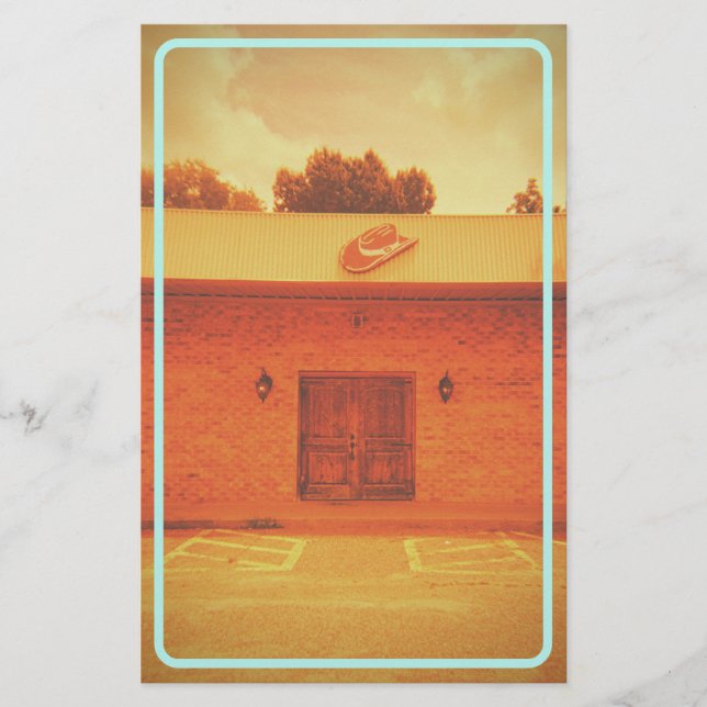 Cowboy Motel Vintage Stationary Brevpapper (Framsida)