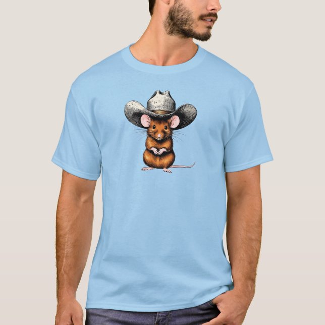 Cowboy Mouse, Land Mouse T Shirt (Framsida)