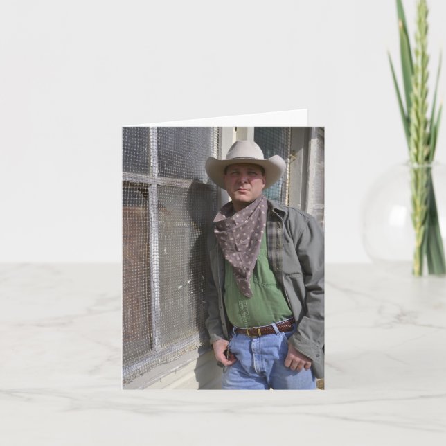 Cowboy Notecard Kort (Framsida)